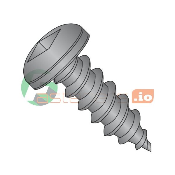 Newport Fasteners Sheet Metal Screw, #8 x 1 in, Black Oxide Steel Pan Head Square Drive, 5000 PK 960077 - main
